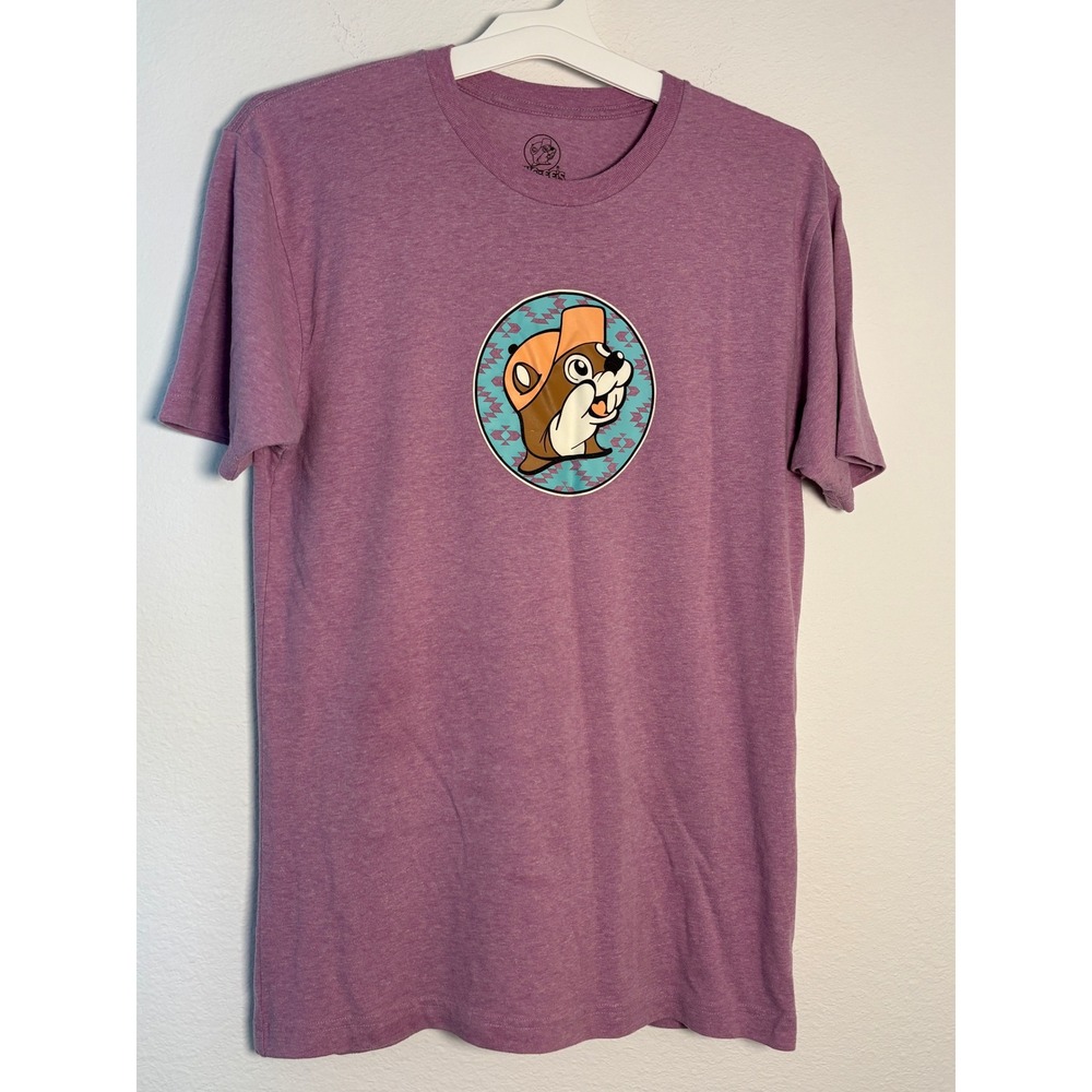 Buc-ees Stuck on Buc-ees Purple Heather Graphic‎ T-Shirt Medium Cactus Beaver